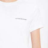 Fitted Shrunken Logo T-Shirt In White