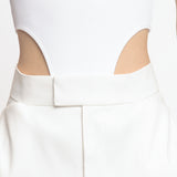 High Leg Bodysuit In White
