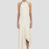 Halter Neck Midi Dress In Elderflower