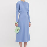 Dolman Midi Dress In Bluebell