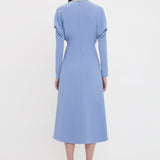 Dolman Midi Dress In Bluebell