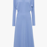 Dolman Midi Dress In Bluebell