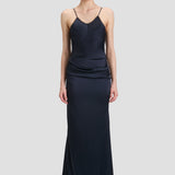 Draped Lace Dress In Midnight