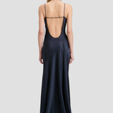 Draped Lace Dress In Midnight