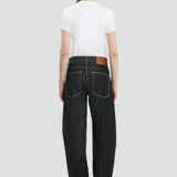 Twisted Slouch Jean In Washed Black