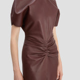 Bela Midi Dress In Burgundy