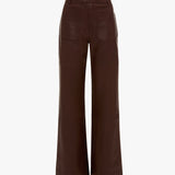 Leather Alina Trouser In Burgundy