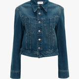 Denim Jacket In Mid Blue Wash