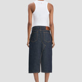 Kick Pocket Denim Skirt In Light Rinse