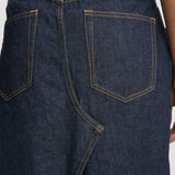 Kick Pocket Denim Skirt In Light Rinse
