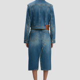 Denim Jacket In Mid Blue Wash