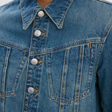 Denim Jacket In Mid Blue Wash
