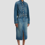 Denim Jacket In Mid Blue Wash