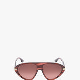 Visor Sunglasses In Striped Wine