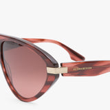 Visor Sunglasses In Striped Wine