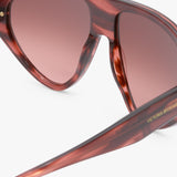 Visor Sunglasses In Striped Wine