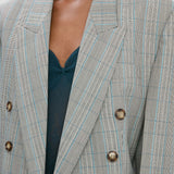 Tailored Jacket In Blue-Grey Check