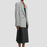 Tailored Jacket In Blue-Grey Check