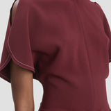 Bela Midi Dress In Cinnabar Red