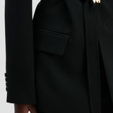 Belted Tailored Jacket In Black