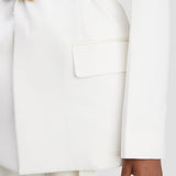 Belted Tailored Jacket In Ivory
