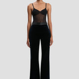 Alina Trouser In Midnight Velvet