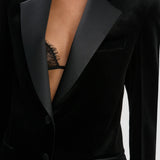 Tailored Jacket In Black Velvet
