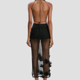 Halter Neck Bodysuit In Black