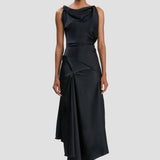 Posy Midi Dress In Navy