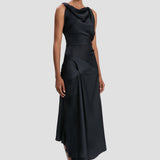 Posy Midi Dress In Navy