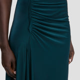 Twist Dress In Dark Teal