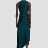Twist Dress In Dark Teal