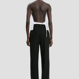 Backless Bib Top In White