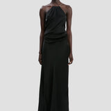Chain Halter Gown In Black