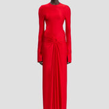 Frances Midi Dress In Cardinal Red