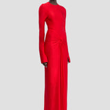 Frances Midi Dress In Cardinal Red