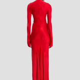 Frances Midi Dress In Cardinal Red