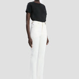 High-Rise Slim Jean In Washed White