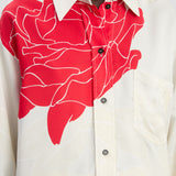 Shirt In Red Floral Print