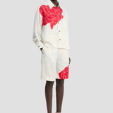 Shirt In Red Floral Print
