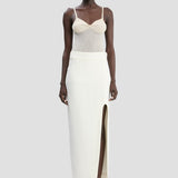 Split Skirt In Ivory