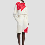 Tailored Shorts In Red Floral Print