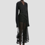 V-Neck Top In Black