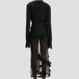 V-Neck Top In Black