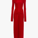 Frances Midi Dress In Cardinal Red