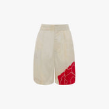 Tailored Shorts In Red Floral Print