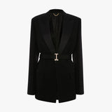 Belted Tailored Jacket In Black