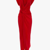 Twist Dress In Cardinal Red