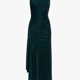 Twist Dress In Dark Teal