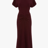 Bela Midi Dress In Cinnabar Red